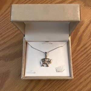 Elephant Swarovski Marcasite Necklace